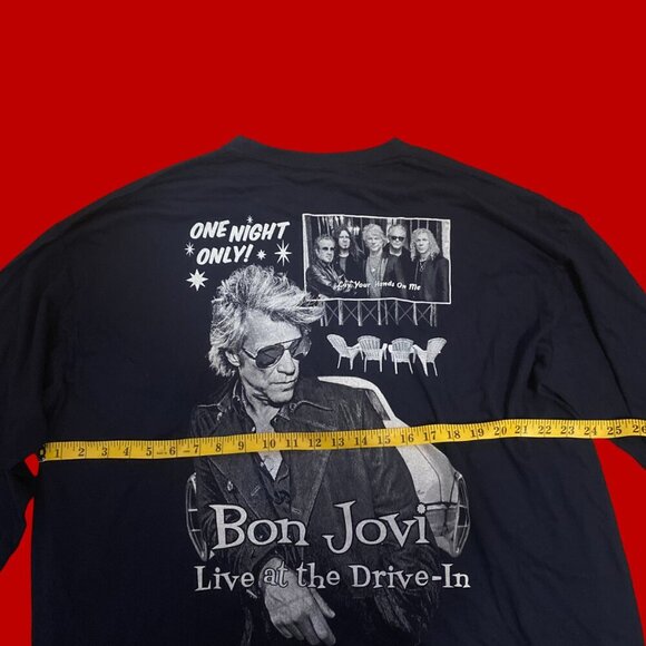 Vintage Bon Jovi 2021 Concert Tour Long Sleeve Graphic Black Band Shirt JHK 3XL - Picture 6 of 9
